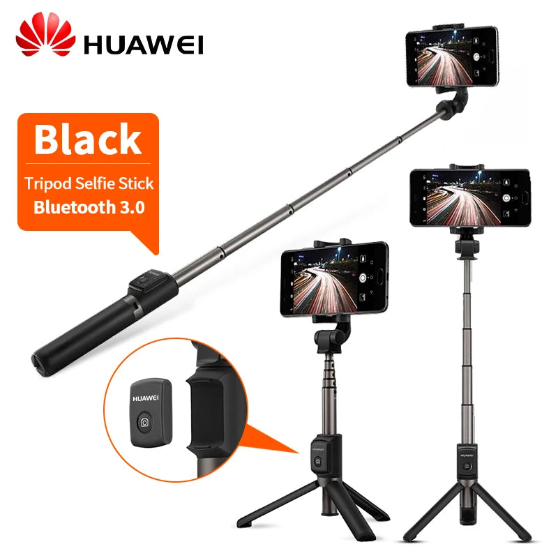 4 in 1 Wireless Selfie Stick & Tripod With Light - 70cm / 100cm / 170cm With & Without Light - Tripod, Selfie Stick, Selfie Light, Bluetooth Shutter - Foldable & Portable For All Mobile Phones With Detachable Charging Cable - Black & Pink