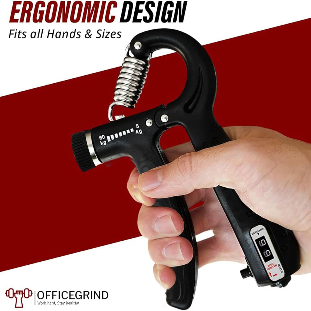 Adjustable Hand Grip 05 - 60 Kg Grip Strengthener - High Quality- R-Shape Hand Grip Adjustable Finger Exerciser Device for Arm Muscle Training Mini Fitness Equipment