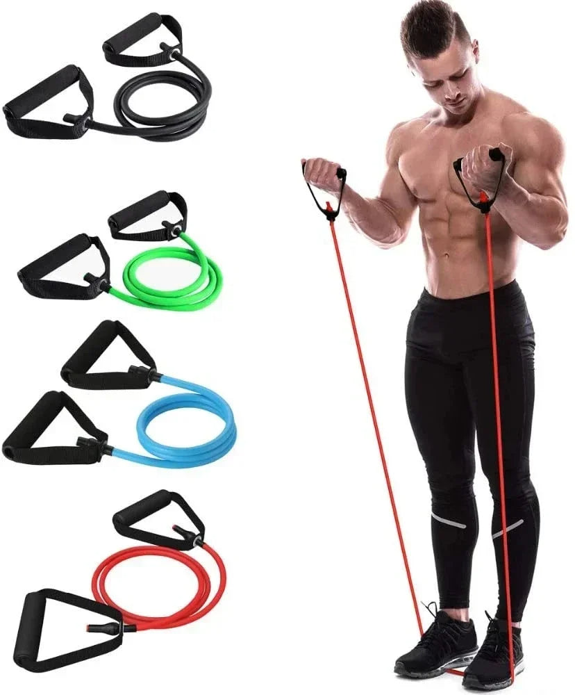 Goolootlo 11(PCS) Power Exercise Resistance Band Set 5 in 1 Fitness Band Equipment for Men and Women