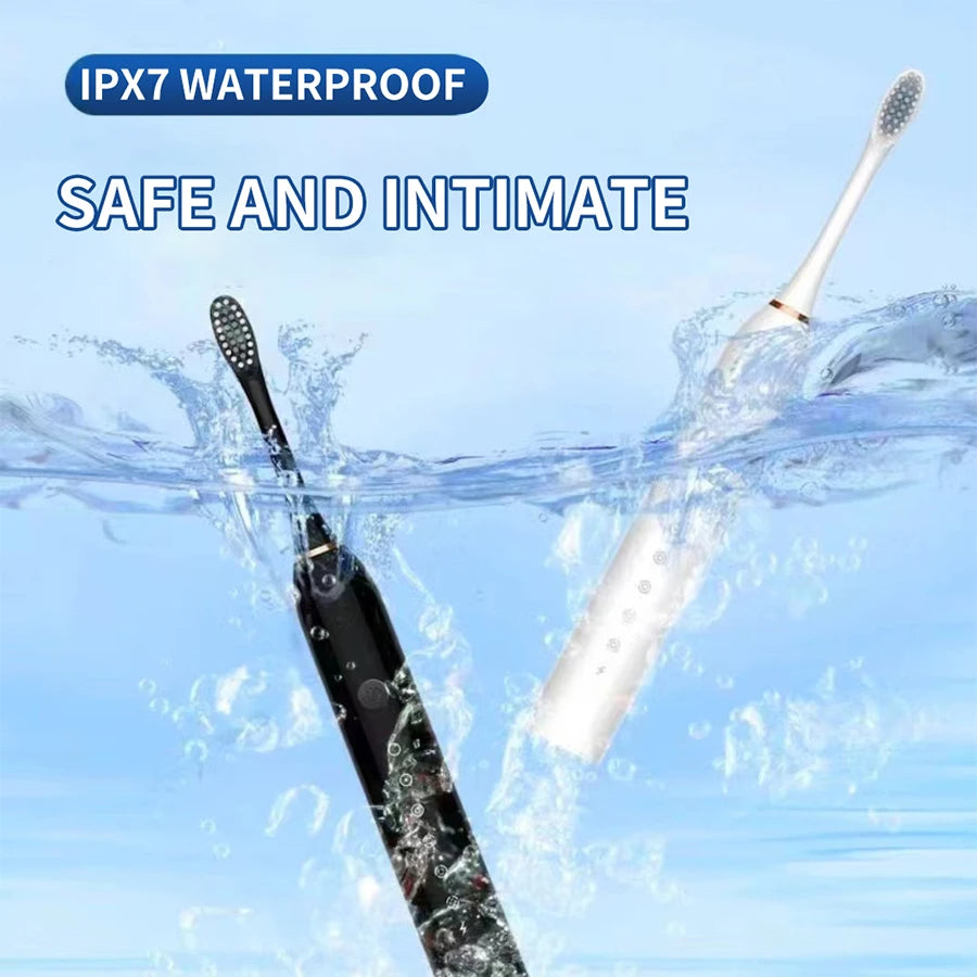Electric Toothbrush for Adults Teeth Cleaner Soft DuPont Bristle Portable Battery Endurance IPX6 Waterproof Oral Care