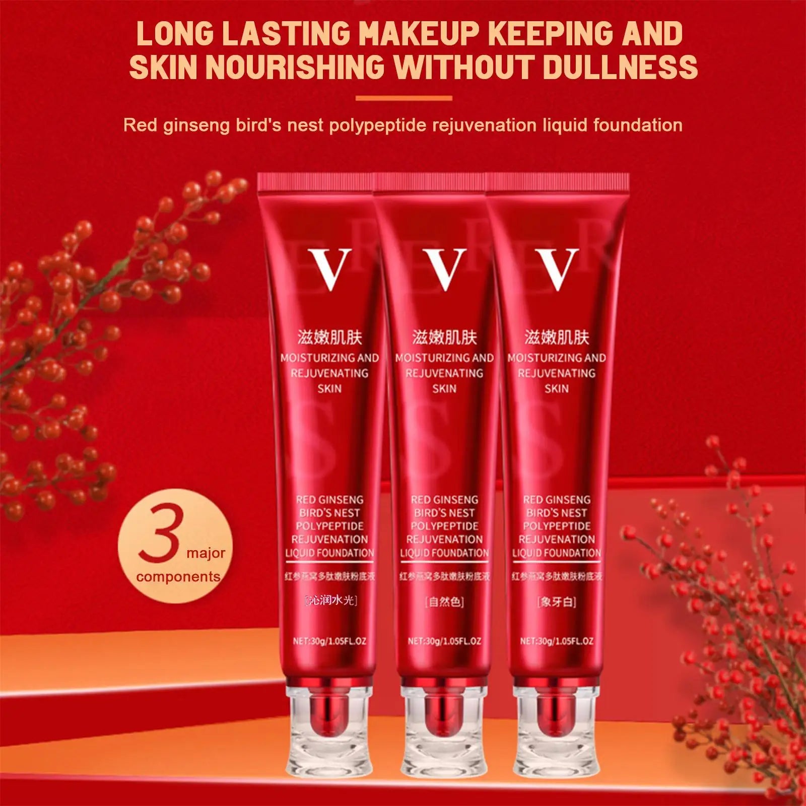 Best Premium Face Hydrating Liquid Foundation – Medium Coverage, Waterproof & Long-Lasting, Lightweight & Nourishing Formula, Ideal for Dry & Combination Skin, Flawless Finish in Ivory & Natural Skin Tone