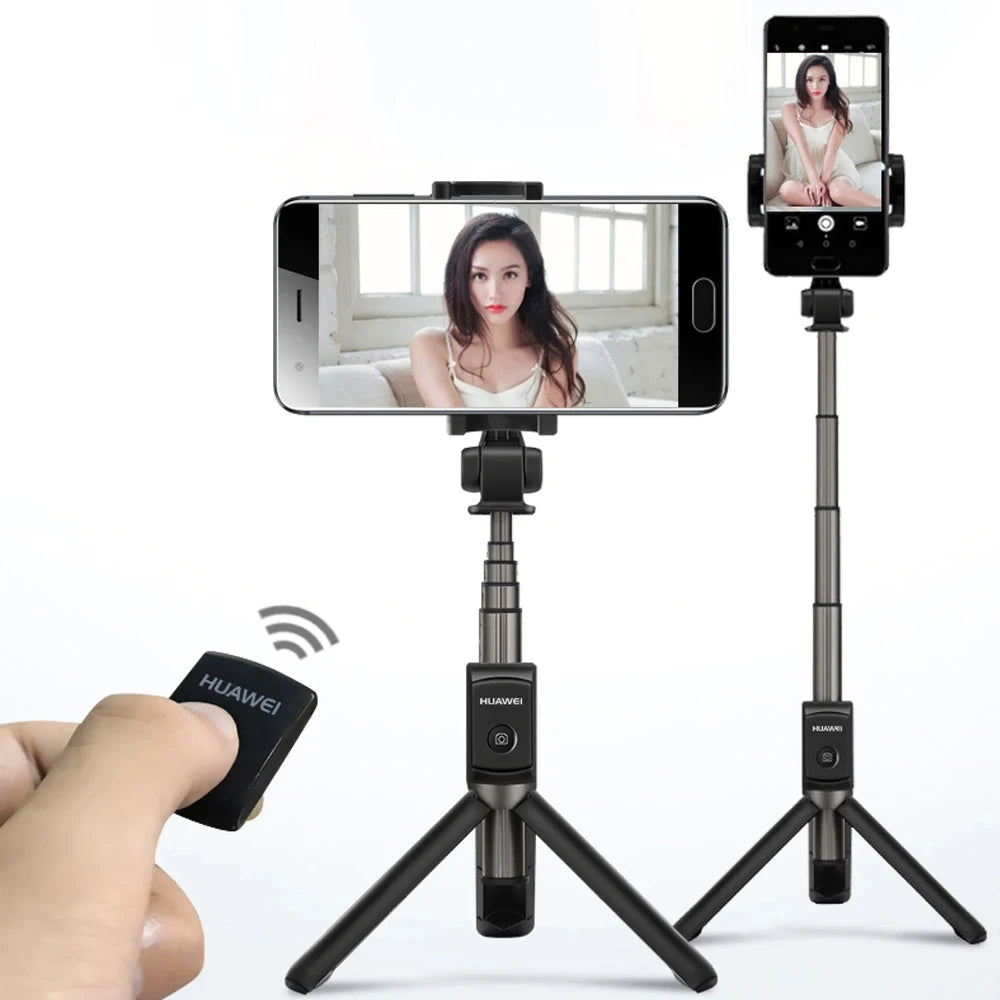 4 in 1 Wireless Selfie Stick & Tripod With Light - 70cm / 100cm / 170cm With & Without Light - Tripod, Selfie Stick, Selfie Light, Bluetooth Shutter - Foldable & Portable For All Mobile Phones With Detachable Charging Cable - Black & Pink