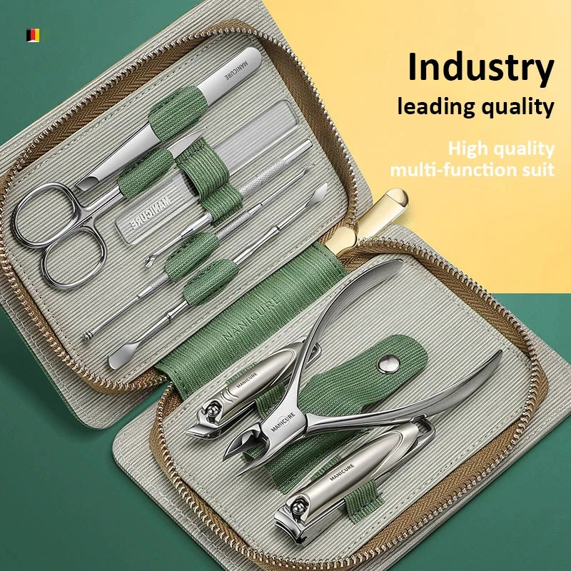 Stainless steel nail cutter kit Nail clipper set Professional manicure kit Stainless steel grooming set Nail care kit Durable nail cutter Precision nail clipper Rust-resistant nail clippers Multi-tool nail kit Sharp stainless nail cutter