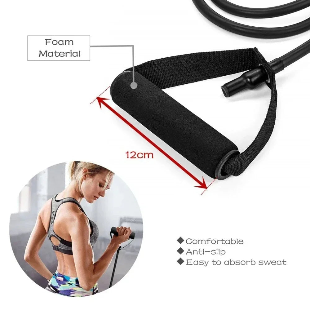 Goolootlo 11(PCS) Power Exercise Resistance Band Set 5 in 1 Fitness Band Equipment for Men and Women