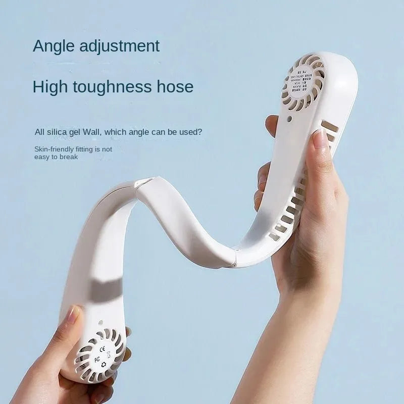 Neck Fan Rechargeable Portable USB Neck Fan for Kitchen School Girls Boys Lightweight Cooler