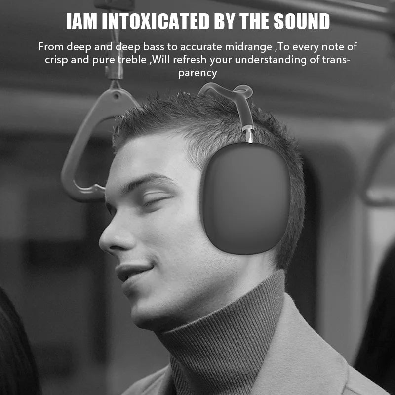 P9 Wireless Bluetooth 5.3 Over-Ear Headphones with Mic, Hi-Fi Bass, Foldable, TF/SD & AUX, For Android/iPhone