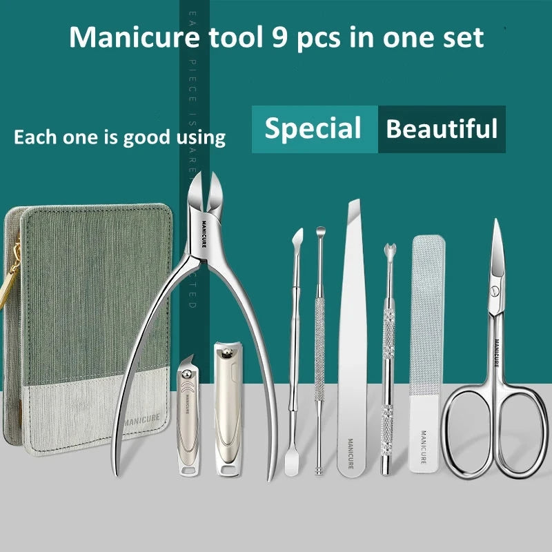Stainless steel nail cutter kit Nail clipper set Professional manicure kit Stainless steel grooming set Nail care kit Durable nail cutter Precision nail clipper Rust-resistant nail clippers Multi-tool nail kit Sharp stainless nail cutter